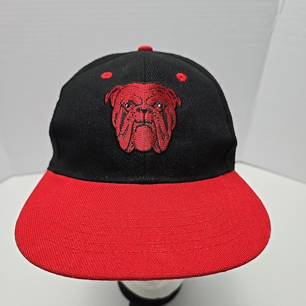 Vtg Red Dog Beer Hat Bulldog Head Logo Snap Back Trucker Baseball Dad Cap